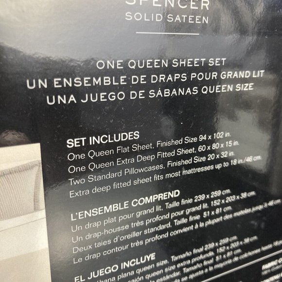 Lauren Ralph Lauren Spencer 475 TC Cotton Sateen 4 pc Sheet Set + 2 Euro Shams - Picture 11 of 12